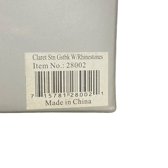 Hortense B. Hewitt Co. Red Satin Guestbook Heart Rhinestones Wedding Event NEW - Picture 4 of 4